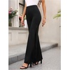 image:imageGORGLITTER Womens Flare Lace Pants Flared Bell Bottom High Waisted Dressy Work Casual Office Going Out Pants TrousersBlack