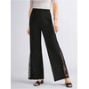 image:imageGORGLITTER Womens Flare Lace Pants Flared Bell Bottom High Waisted Dressy Work Casual Office Going Out Pants TrousersBlack Lace