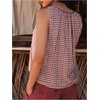 image:imageGORGLITTER Womens Floral Embroidered Tops Y2K Sleeveless Scoop Neck Button Down Tank Top Summer Graphic Going Out TopRed Gingham