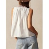 image:imageGORGLITTER Womens Floral Embroidered Tops Y2K Sleeveless Scoop Neck Button Down Tank Top Summer Graphic Going Out TopWhite