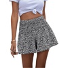 image:imageGORGLITTER Womens Floral Flowy Shorts Wide Leg High Waisted Summer Boho Shorts Black Small