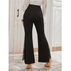 image:imageGORGLITTER Womens Floral Lace Pants High Waisted Flare Leg Mesh Coquette Legging Pants