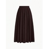 image:imageGORGLITTER Womens Flowy Maxi Skirt Pleated High Waist A Line Long Skirts Work Business Trendy Outfits 2025Brown