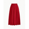 image:imageGORGLITTER Womens Flowy Maxi Skirt Pleated High Waist A Line Long Skirts Work Business Trendy Outfits 2025Red