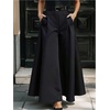 image:imageGORGLITTER Womens Flowy Pleated Dress Pants Dressy Trouser Casual High Waist Wide Leg Business Casual Slacks Work PantBlack