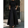 image:imageGORGLITTER Womens Flowy Pleated Dress Pants Dressy Trouser Casual High Waist Wide Leg Business Casual Slacks Work PantBlack