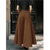 image:imageGORGLITTER Womens Flowy Pleated Dress Pants Dressy Trouser Casual High Waist Wide Leg Business Casual Slacks Work PantCoffee Brown