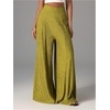 image:imageGORGLITTER Womens Flowy Wide Leg Pants Boho Loose Elastic High Waisted Textured Palazzo Trousers Vacation Casual