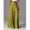 image:imageGORGLITTER Womens Flowy Wide Leg Pants Boho Loose Elastic High Waisted Textured Palazzo Trousers Vacation Casual