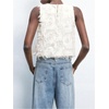 image:imageGORGLITTER Womens Fringed Boho Western Tops Sleeveless Crew Neck Y2k Country Concert Going Out Tank TopWhite