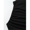 image:imageGORGLITTER Womens Going Out Tops Casual Classy Ruched Metal Tank Top Sleeveless Asymmetrical Neck Dinner TopsBlack