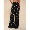 image:imageGORGLITTER Womens Graphic Baggy Pants Embroideried Beach Vacation Wide Leg Drawstring High Waist Straight Leg TrousersBlack