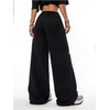 image:imageGORGLITTER Womens Graphic Y2K Baggy Stacked Sweatpants Letter Wide Leg Sweat Pants Drawstring Straight PantBlack