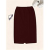 image:imageGORGLITTER Womens High Waisted Bodycon Skirt Tummy Control Pencil Midi Skirt with Back SlitBurgundy