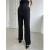 image:imageGORGLITTER Womens High Waisted Business Casual Work Trousers Dress Pants Dressy Office Straight Leg Slacks Pants TrendyBlack