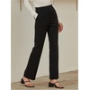 image:imageGORGLITTER Womens High Waisted Business Casual Work Trousers Dress Pants Dressy Office Straight Leg Slacks Pants TrendyBlack