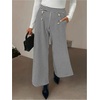 image:imageGORGLITTER Womens Houndstooth Pants Plaid High Waisted Wide Leg Dress Pants Business Casual TrousersBlack
