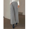 image:imageGORGLITTER Womens Houndstooth Pants Plaid High Waisted Wide Leg Dress Pants Business Casual TrousersBlack