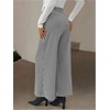 image:imageGORGLITTER Womens Houndstooth Pants Plaid High Waisted Wide Leg Dress Pants Business Casual TrousersBlack