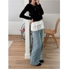 image:imageGORGLITTER Womens Lace Micro Mini Skirt Boho Layered Ruffle Hem Tie Side Coquette Fairy Short Skirt Pants AccessoriesWhite