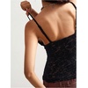 image:imageGORGLITTER Womens Lace Tank Top V Neck Cropped Spaghetti Strap Layered Sheer Sleeveless Camisole Going Out TopsBlack