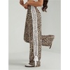 image:imageGORGLITTER Womens Leopard Cheetah Baggy Pants Bow High Waisted Wide Leg TrousersBrown