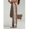 image:imageGORGLITTER Womens Leopard Cheetah Baggy Pants Bow High Waisted Wide Leg TrousersCoffee Brown