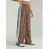 image:imageGORGLITTER Womens Leopard Cheetah Baggy Pants Bow High Waisted Wide Leg TrousersCoffee Brown