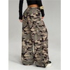 image:imageGORGLITTER Womens Leopard Parachute Pants Cheetah Print Baggy Cargo Track Pants Y2K Elastic High Waisted TrousersGrey