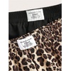 image:imageGORGLITTER Womens Leopard Wide Leg Pants Animal Print Baggy Animal Print Sweatpants Trousers Casual Outfits 2 PieceBrown and Black