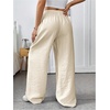 image:imageGORGLITTER Womens Linen Summer Wide Leg Travel Pants 2025 Drawstring Waist Trousers with Pockets