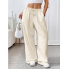 image:imageGORGLITTER Womens Linen Summer Wide Leg Travel Pants 2025 Drawstring Waist Trousers with Pockets