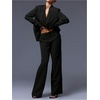 image:imageGORGLITTER Womens Low Rise Dress Pants Dressy Low Waisted Wide Leg Straight Business Work Trousers Slacks Pants BottomsBlack