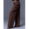 image:imageGORGLITTER Womens Low Rise Dress Pants Dressy Low Waisted Wide Leg Straight Business Work Trousers Slacks Pants BottomsBurgundy