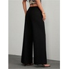 image:imageGORGLITTER Womens Low Rise Dress Pants Flared Wide Leg Work Trousers Business Causal OutfitsBlack
