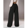 image:imageGORGLITTER Womens Low Rise Waisted Dress Pants Trousers Dressy Wide Leg Straight Slacks Pants Business Casual OutfitsBlack