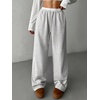 image:imageGORGLITTER Womens Low Rise Wide Leg Sweatpants Y2K Drawstring Double Waisted Baggy Sweat Pants