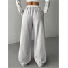 image:imageGORGLITTER Womens Low Rise Wide Leg Sweatpants Y2K Drawstring Double Waisted Baggy Sweat Pants