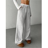 image:imageGORGLITTER Womens Low Rise Wide Leg Sweatpants Y2K Drawstring Double Waisted Baggy Sweat Pants