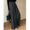 image:imageGORGLITTER Womens Low Rise Wide Leg Trousers Dress Pants Dressy Low Waisted Business Casual Work Loose Slacks PantsGrey