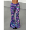 image:imageGORGLITTER Womens Neon Rave Pants Flared Leggings Bell Bottom Y2k 70s Festival Outfit Cute Hippie Disco TrousersMulti Neon