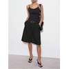 image:imageGORGLITTER Womens Pleated Baggy Dress Shorts Wide Leg Oversized Busniness Casual Office Work Shorts with PocketsBlack