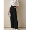 image:imageGORGLITTER Womens Pleated High Waisted Dress Pants Trousers Dressy Wide Leg Straight Business Casual Work Slacks PantsBlack
