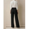 image:imageGORGLITTER Womens Pleated High Waisted Dress Pants Trousers Dressy Wide Leg Straight Business Casual Work Slacks PantsBlack