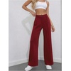 image:imageGORGLITTER Womens Pleated High Waisted Dress Pants Trousers Dressy Wide Leg Straight Business Casual Work Slacks PantsRed