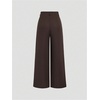 image:imageGORGLITTER Womens Pleated High Waisted Trousers Dress Pants Dressy Casual Wide Leg Business Casual Work Slacks PantsCoffee Brown