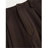 image:imageGORGLITTER Womens Pleated High Waisted Trousers Dress Pants Dressy Casual Wide Leg Business Casual Work Slacks PantsCoffee Brown