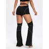 image:imageGORGLITTER Womens Rave Festival Disco Pants Outfits Y2K Chaps Cut Out Low Waist Flared Bottom Soft Grunge Edgy OutfitBlack