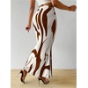 image:imageGORGLITTER Womens Ruched Bodycon Maxi Skirt High Waisted Fishtail Pencil Long Winter Skirts Fall Trendy 2025Coffee Brown