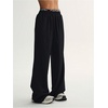 image:imageGORGLITTER Womens Stacked Baggy Sweatpants Y2K Fall Wide Leg High Waist Jogger Travel Yoga Workout Sweat PantsBlack